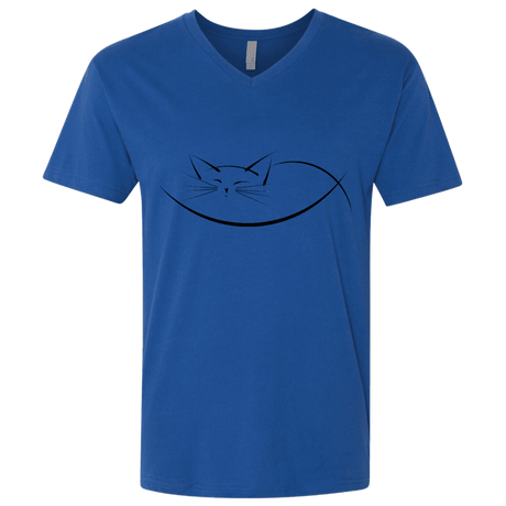 T-Shirts Royal / X-Small Cat Nap Men's Premium V-Neck