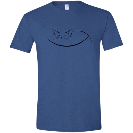 T-Shirts Heather Royal / X-Small Cat Nap Men's Semi-Fitted Softstyle