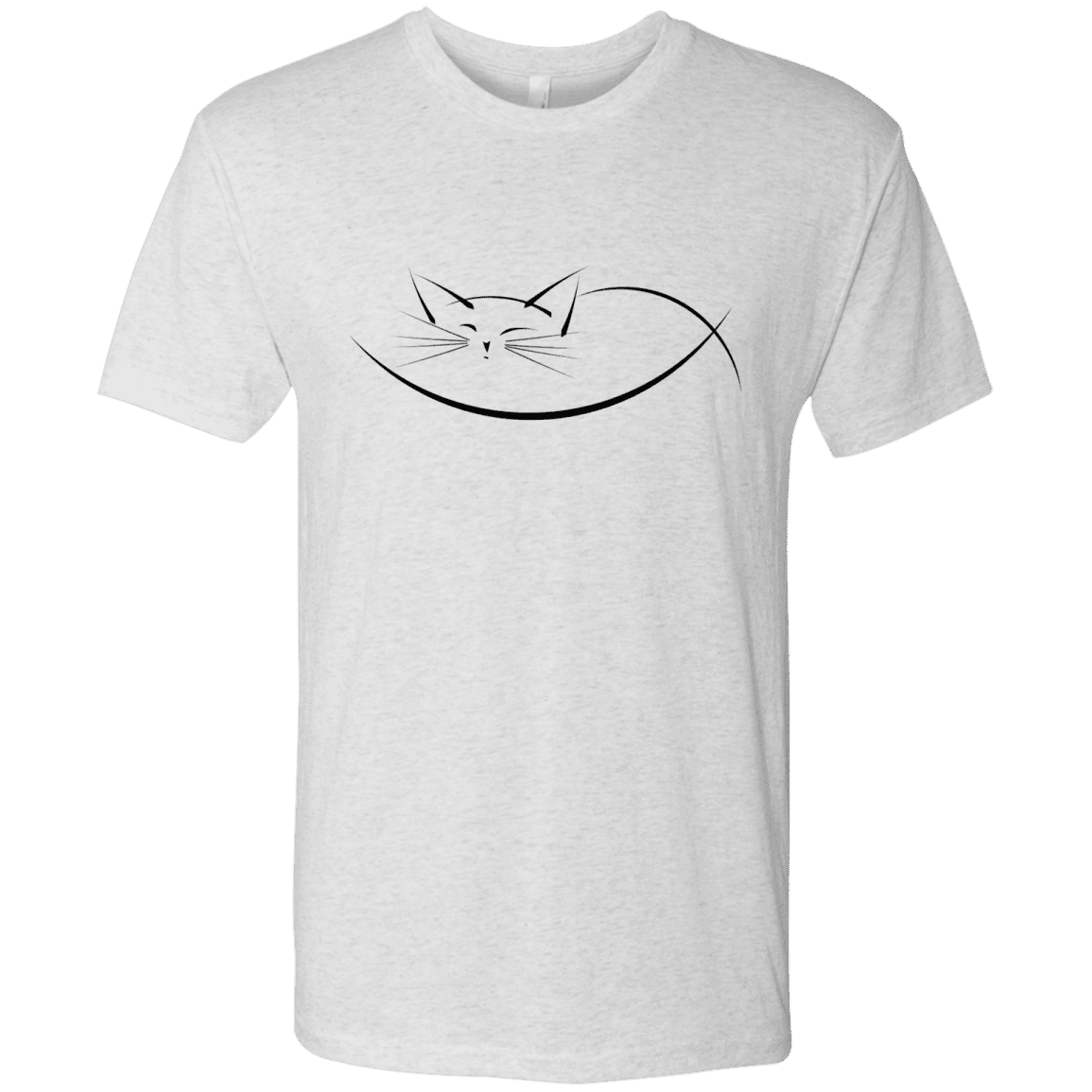 T-Shirts Heather White / S Cat Nap Men's Triblend T-Shirt