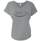 T-Shirts Premium Heather / X-Small Cat Nap Triblend Dolman Sleeve