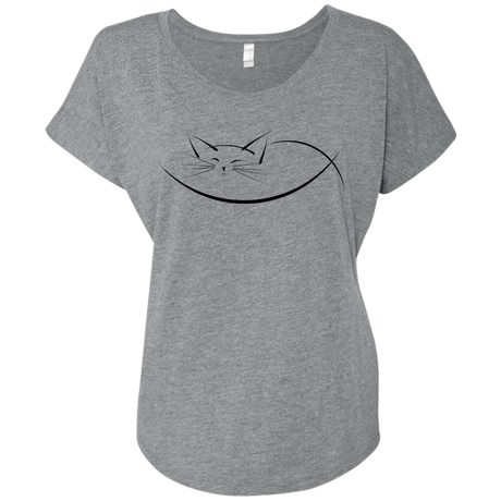 T-Shirts Premium Heather / X-Small Cat Nap Triblend Dolman Sleeve