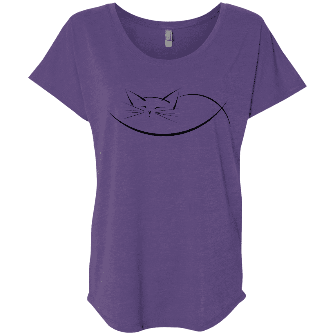 T-Shirts Purple Rush / X-Small Cat Nap Triblend Dolman Sleeve