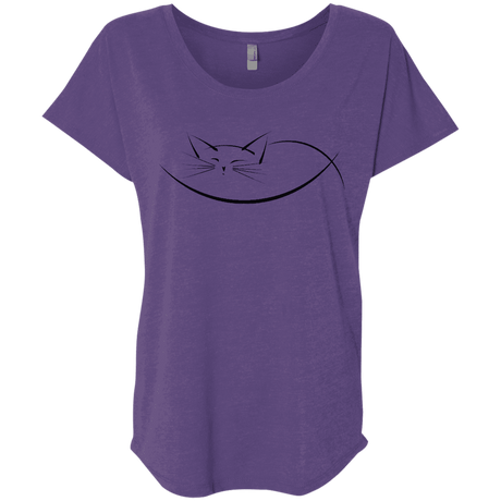 T-Shirts Purple Rush / X-Small Cat Nap Triblend Dolman Sleeve