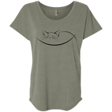 T-Shirts Venetian Grey / X-Small Cat Nap Triblend Dolman Sleeve