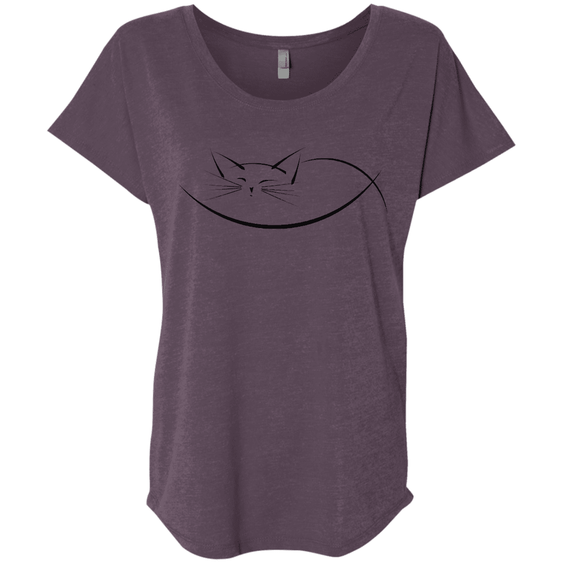 T-Shirts Vintage Purple / X-Small Cat Nap Triblend Dolman Sleeve
