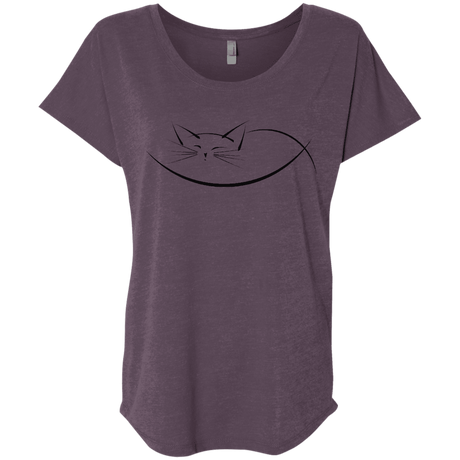 T-Shirts Vintage Purple / X-Small Cat Nap Triblend Dolman Sleeve