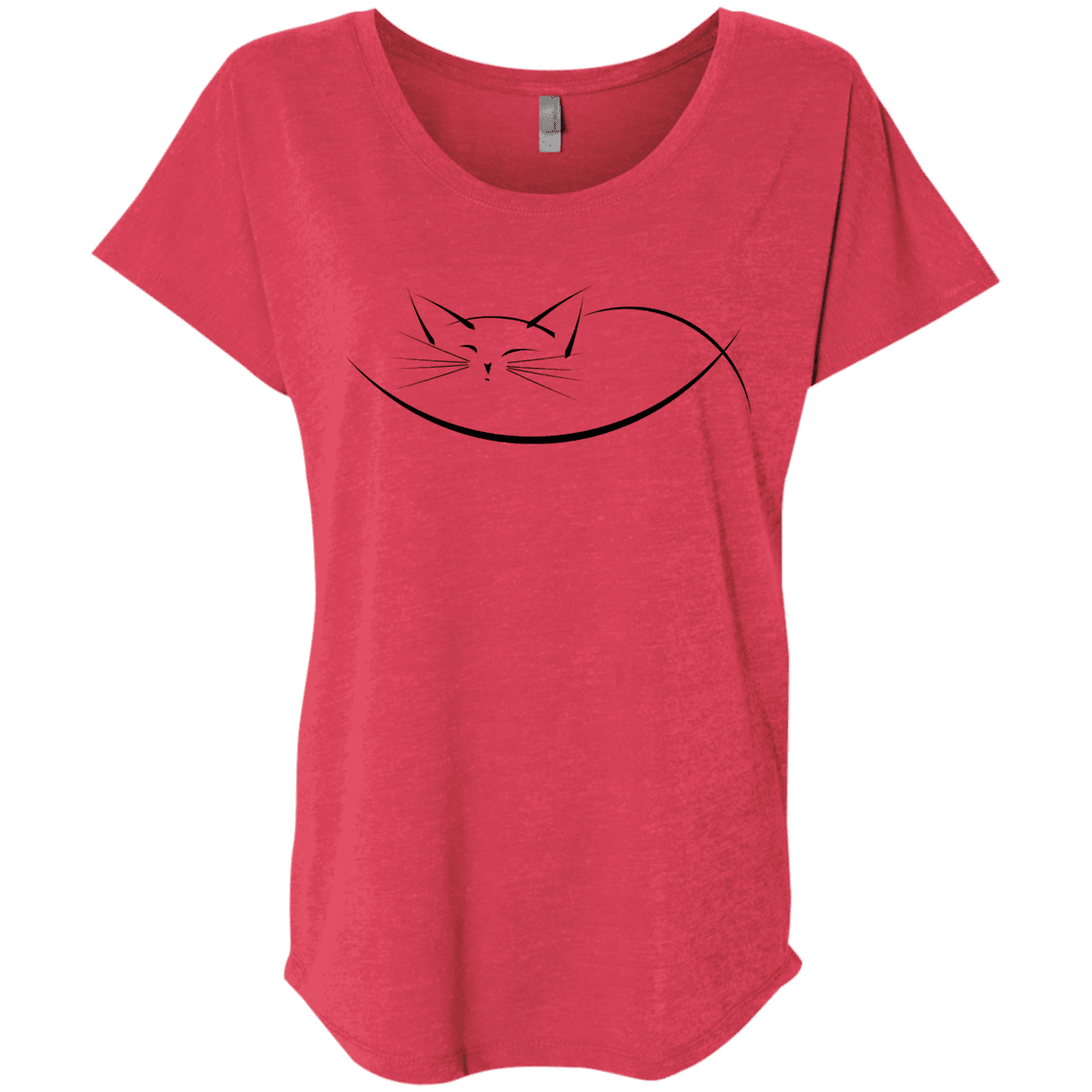 T-Shirts Vintage Red / X-Small Cat Nap Triblend Dolman Sleeve