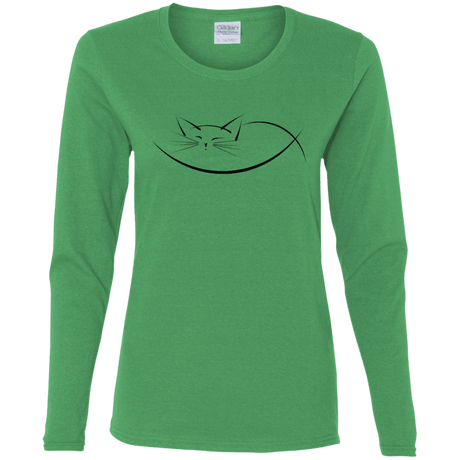 T-Shirts Irish Green / S Cat Nap Women's Long Sleeve T-Shirt