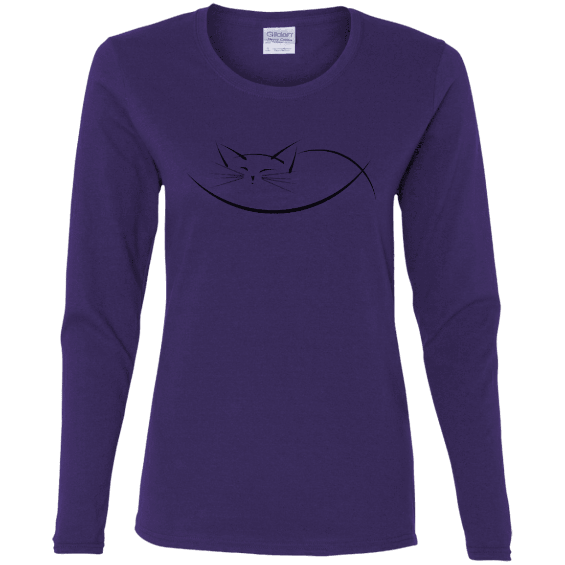 T-Shirts Purple / S Cat Nap Women's Long Sleeve T-Shirt