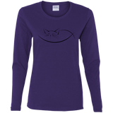 T-Shirts Purple / S Cat Nap Women's Long Sleeve T-Shirt