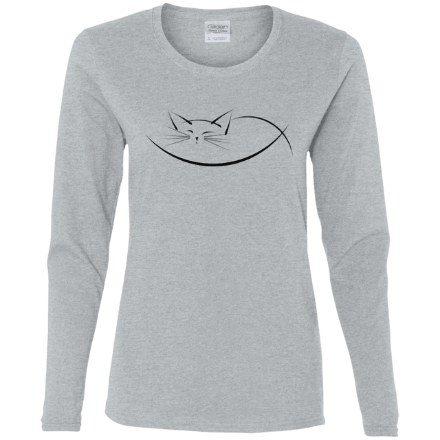 T-Shirts Sport Grey / S Cat Nap Women's Long Sleeve T-Shirt
