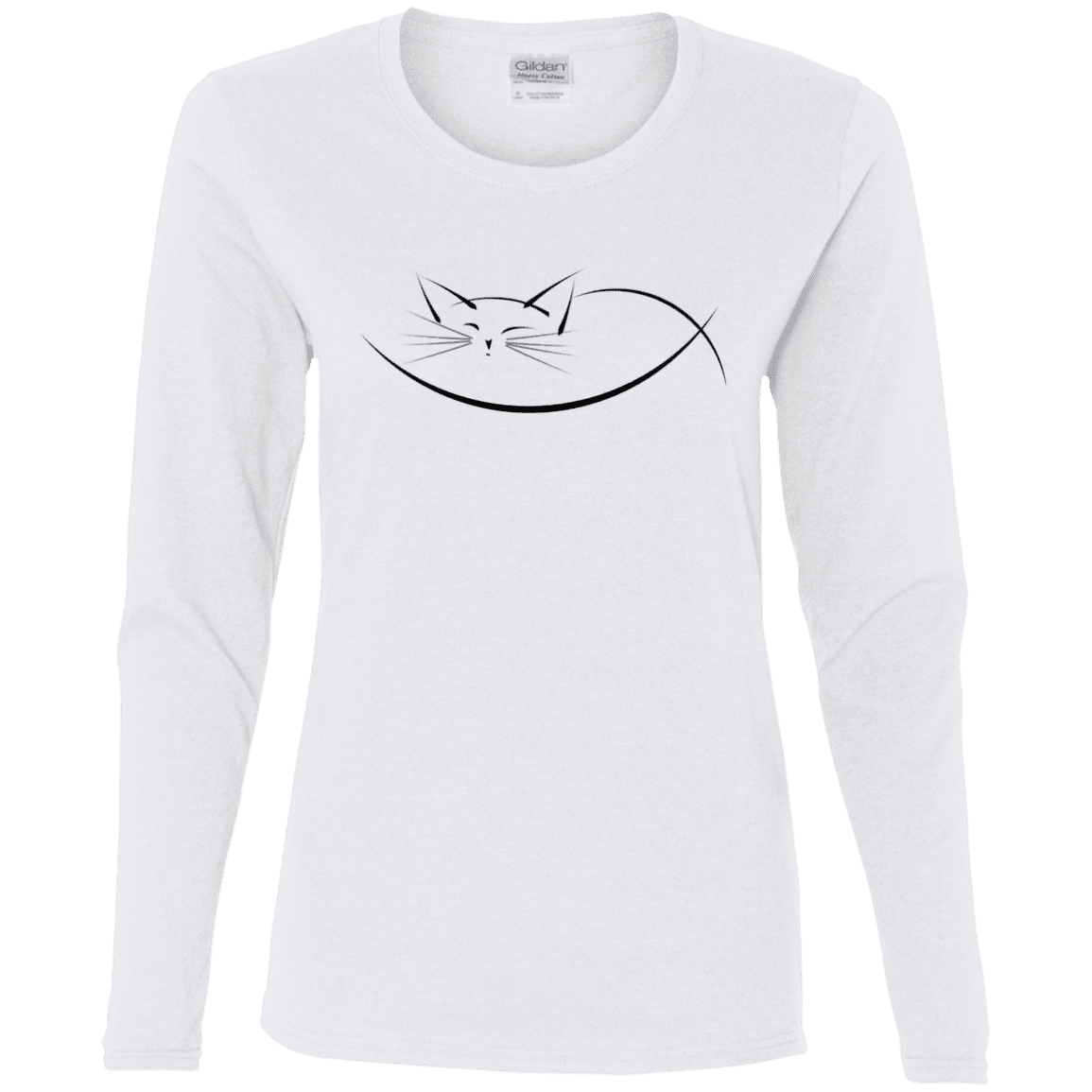 T-Shirts White / S Cat Nap Women's Long Sleeve T-Shirt