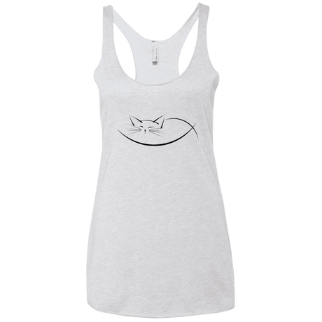 T-Shirts Heather White / X-Small Cat Nap Women's Triblend Racerback Tank