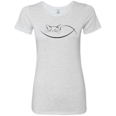 T-Shirts Heather White / S Cat Nap Women's Triblend T-Shirt