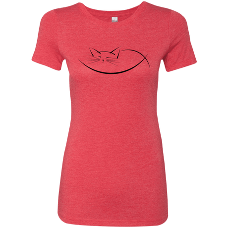 T-Shirts Vintage Red / S Cat Nap Women's Triblend T-Shirt