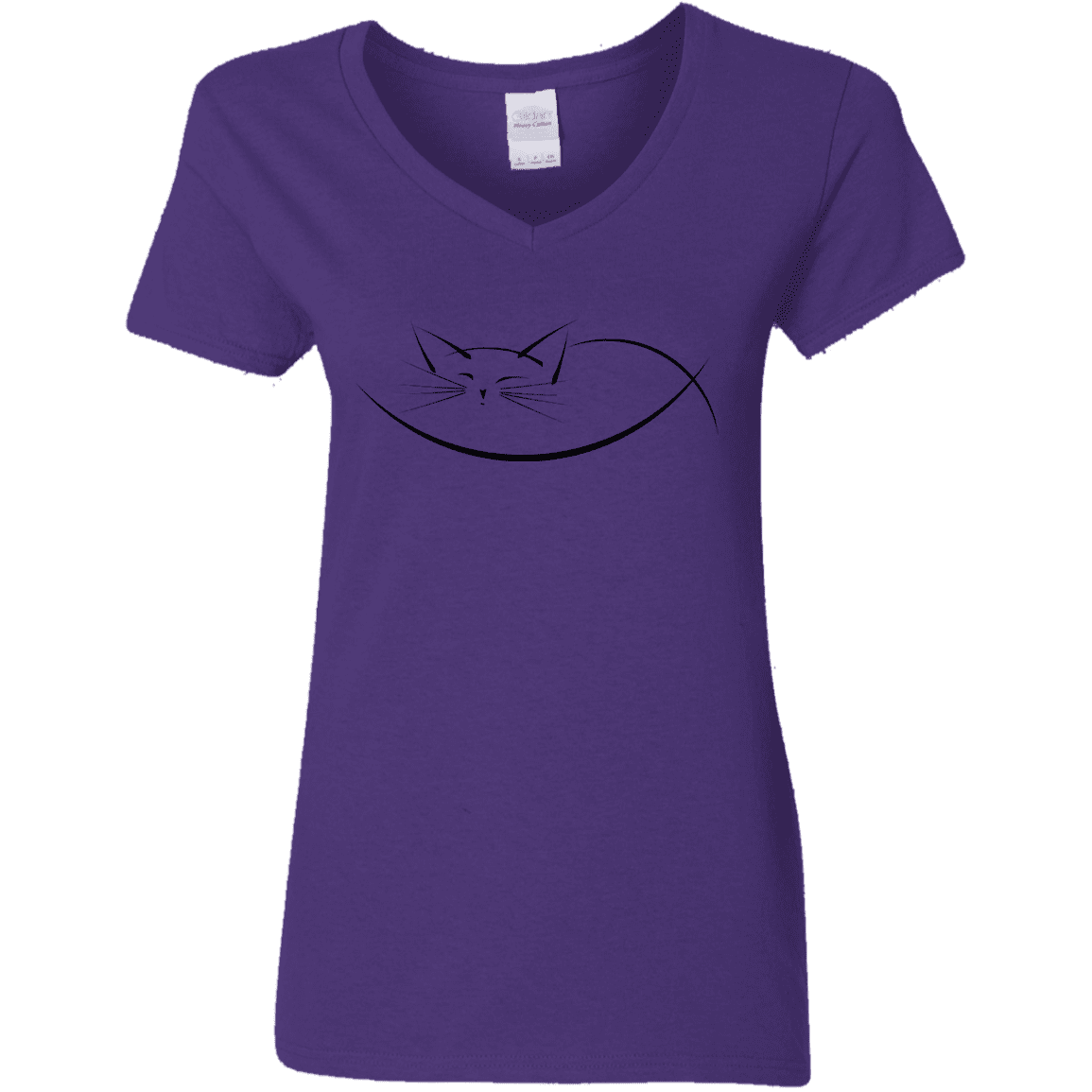 T-Shirts Purple / S Cat Nap Women's V-Neck T-Shirt