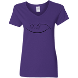 T-Shirts Purple / S Cat Nap Women's V-Neck T-Shirt