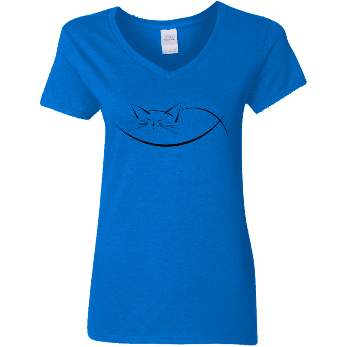 T-Shirts Royal / S Cat Nap Women's V-Neck T-Shirt