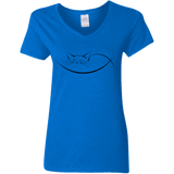 T-Shirts Royal / S Cat Nap Women's V-Neck T-Shirt