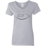 T-Shirts Sport Grey / S Cat Nap Women's V-Neck T-Shirt