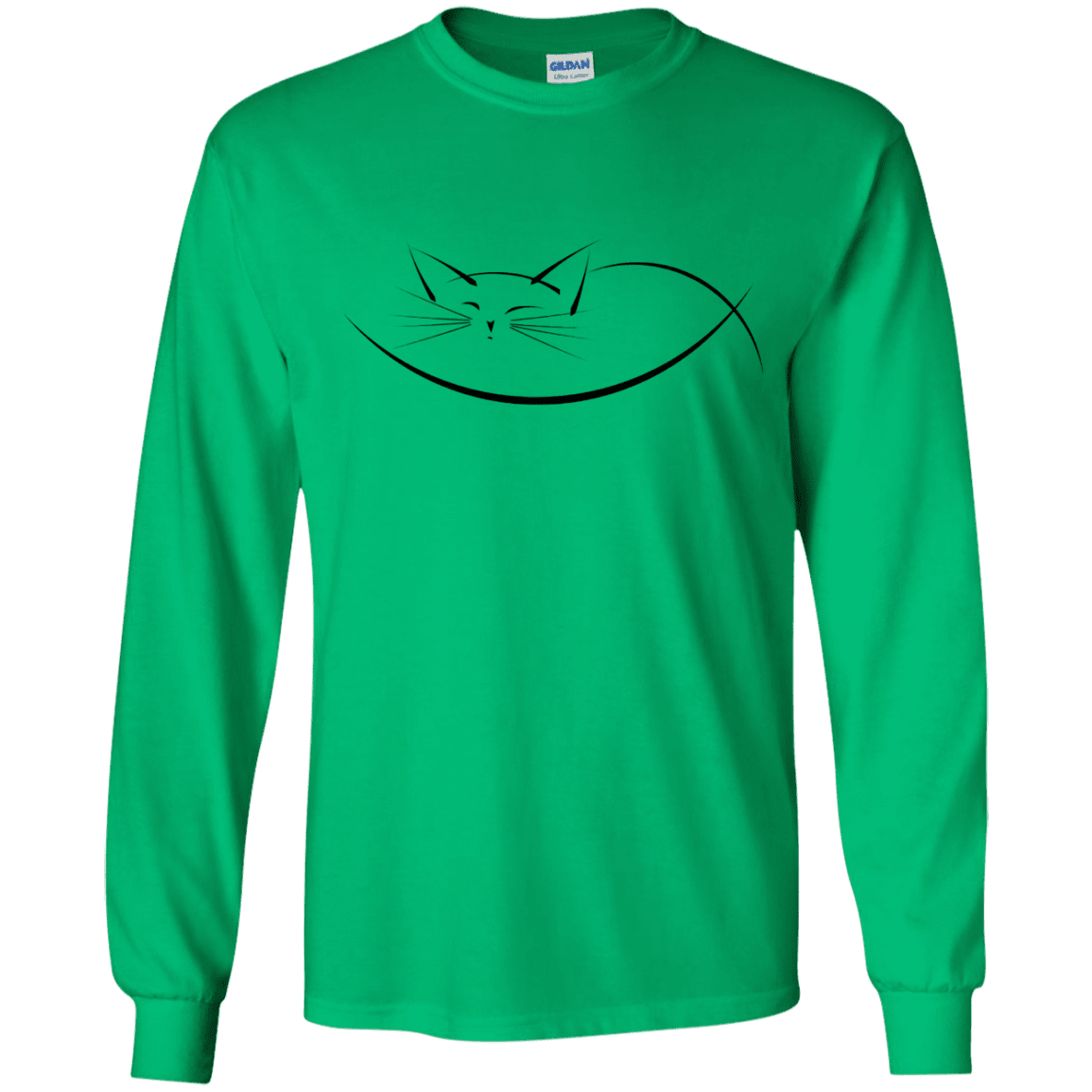 T-Shirts Irish Green / YS Cat Nap Youth Long Sleeve T-Shirt