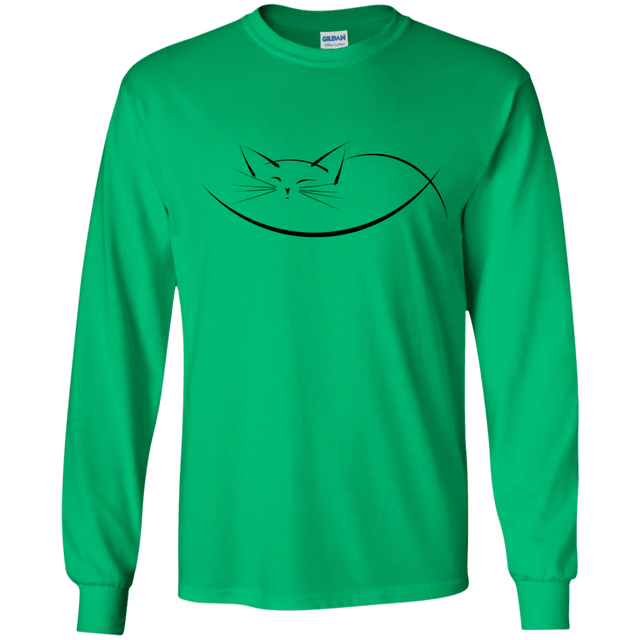 T-Shirts Irish Green / YS Cat Nap Youth Long Sleeve T-Shirt
