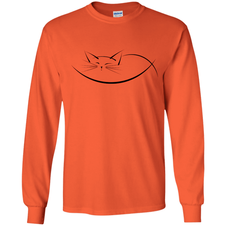 T-Shirts Orange / YS Cat Nap Youth Long Sleeve T-Shirt