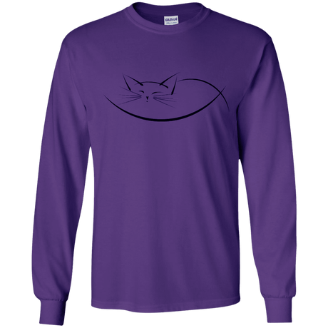 T-Shirts Purple / YS Cat Nap Youth Long Sleeve T-Shirt
