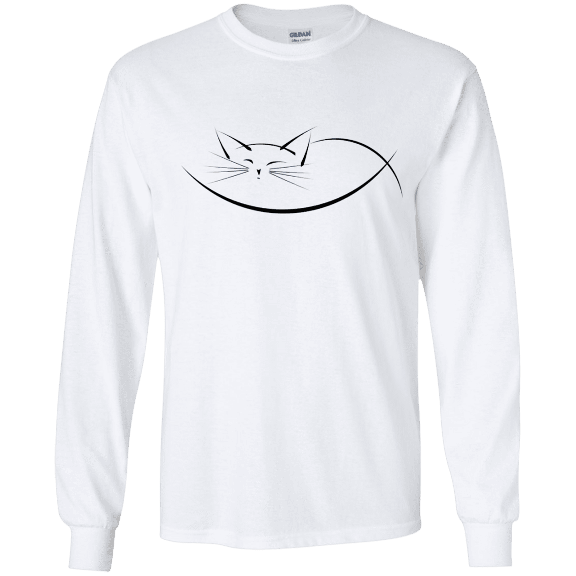 T-Shirts White / YS Cat Nap Youth Long Sleeve T-Shirt
