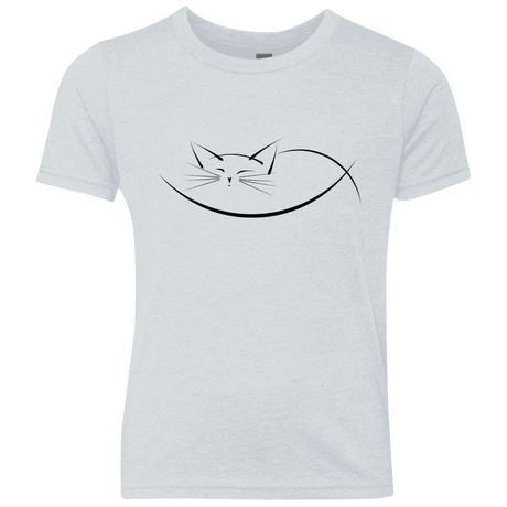 T-Shirts Heather White / YXS Cat Nap Youth Triblend T-Shirt