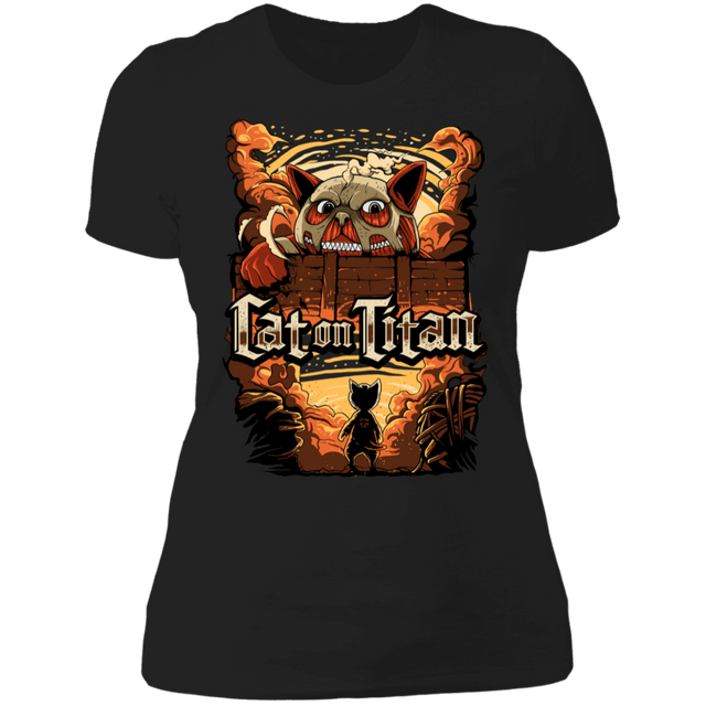 T-Shirts Black / X-Small Cat on Tittan Women's Premium T-Shirt
