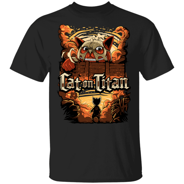 T-Shirts Black / YXS Cat on Tittan Youth T-Shirt