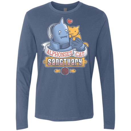 T-Shirts Indigo / Small CAT SANCTUARY Men's Premium Long Sleeve