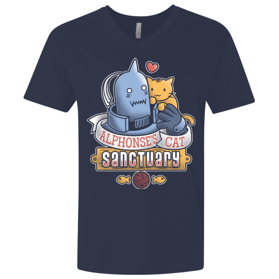 T-Shirts Midnight Navy / X-Small CAT SANCTUARY Men's Premium V-Neck
