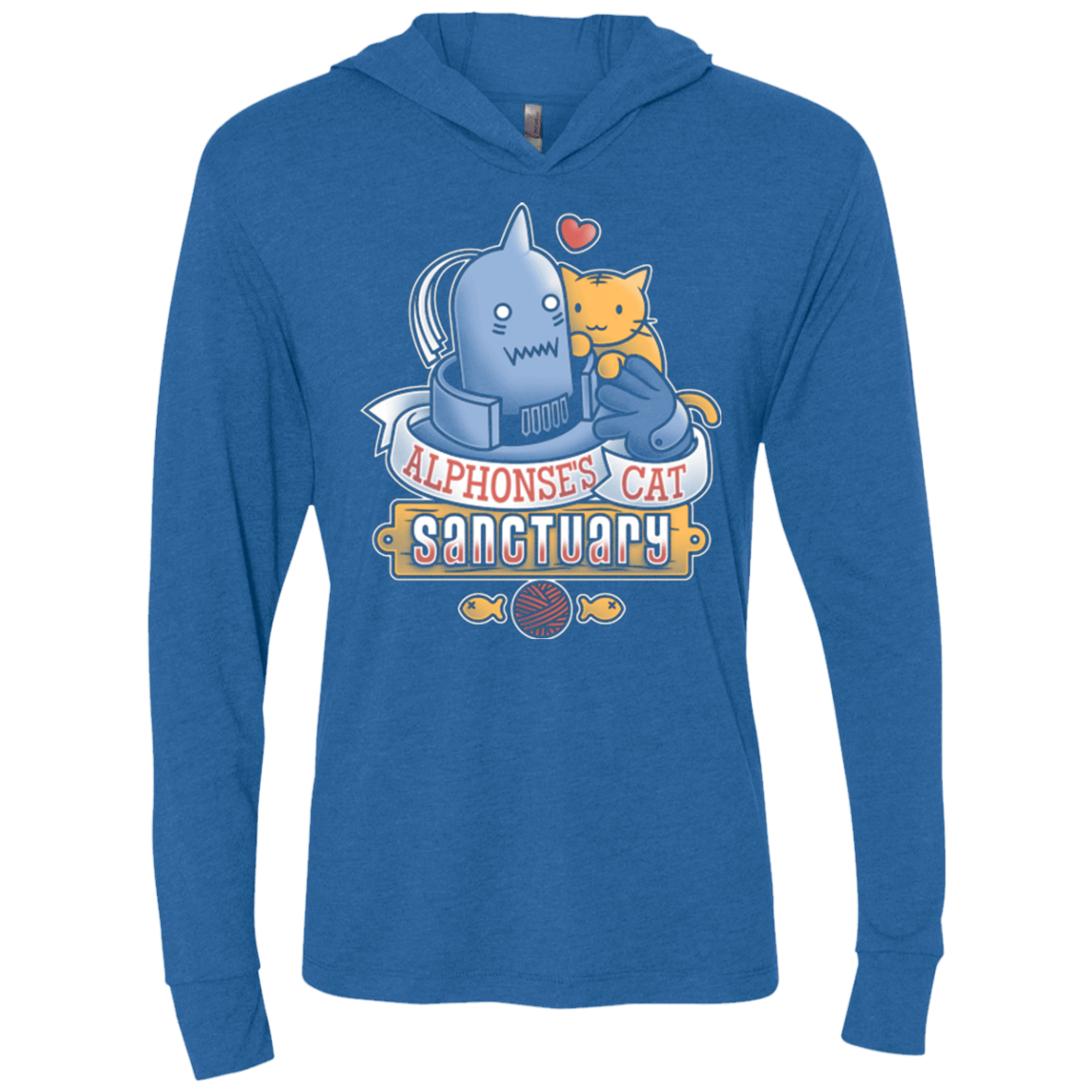 T-Shirts Vintage Royal / X-Small CAT SANCTUARY Triblend Long Sleeve Hoodie Tee