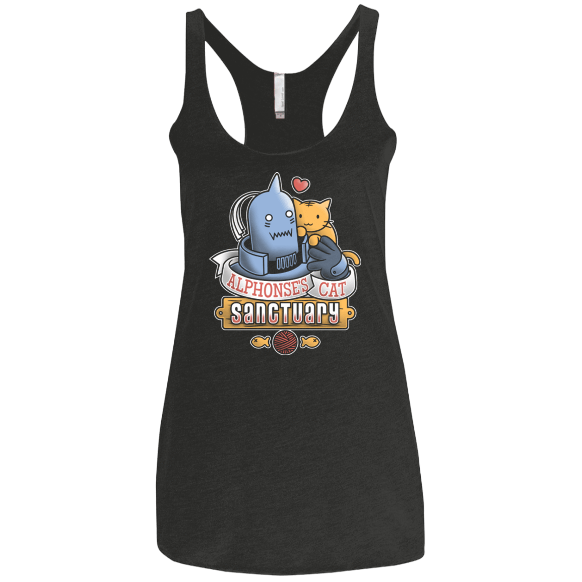 T-Shirts Vintage Black / X-Small CAT SANCTUARY Women's Triblend Racerback Tank