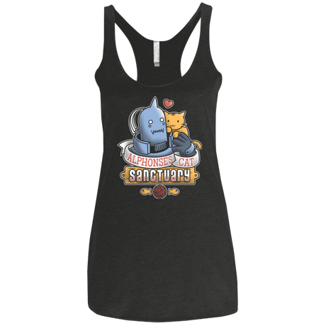 T-Shirts Vintage Black / X-Small CAT SANCTUARY Women's Triblend Racerback Tank