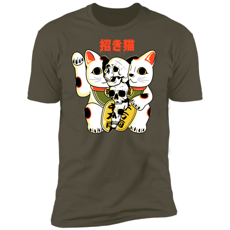 T-Shirts Military Green / S Cat Skulls Men's Premium T-Shirt