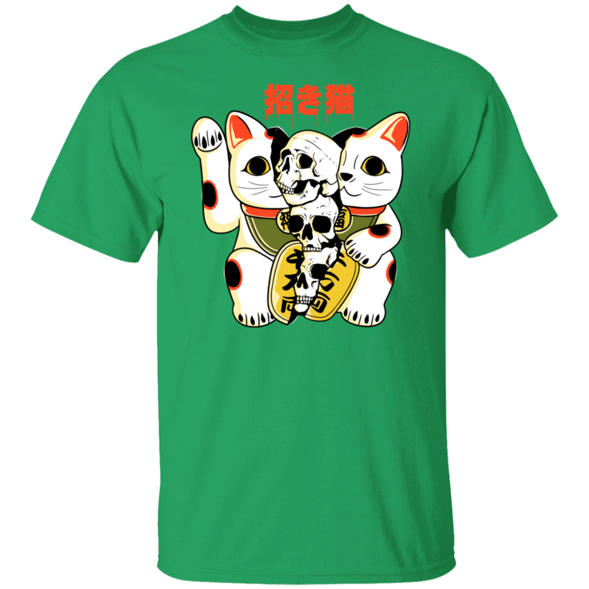 T-Shirts Irish Green / S Cat Skulls T-Shirt