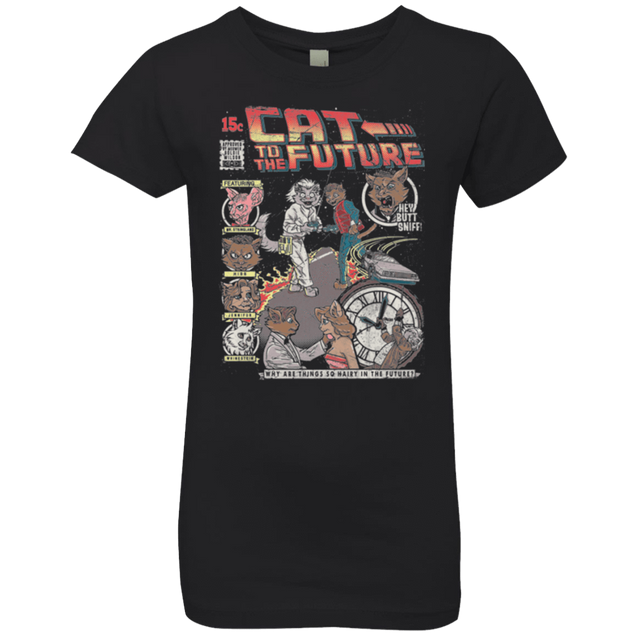 T-Shirts Black / YXS CAT TO THE FUTURE Girls Premium T-Shirt