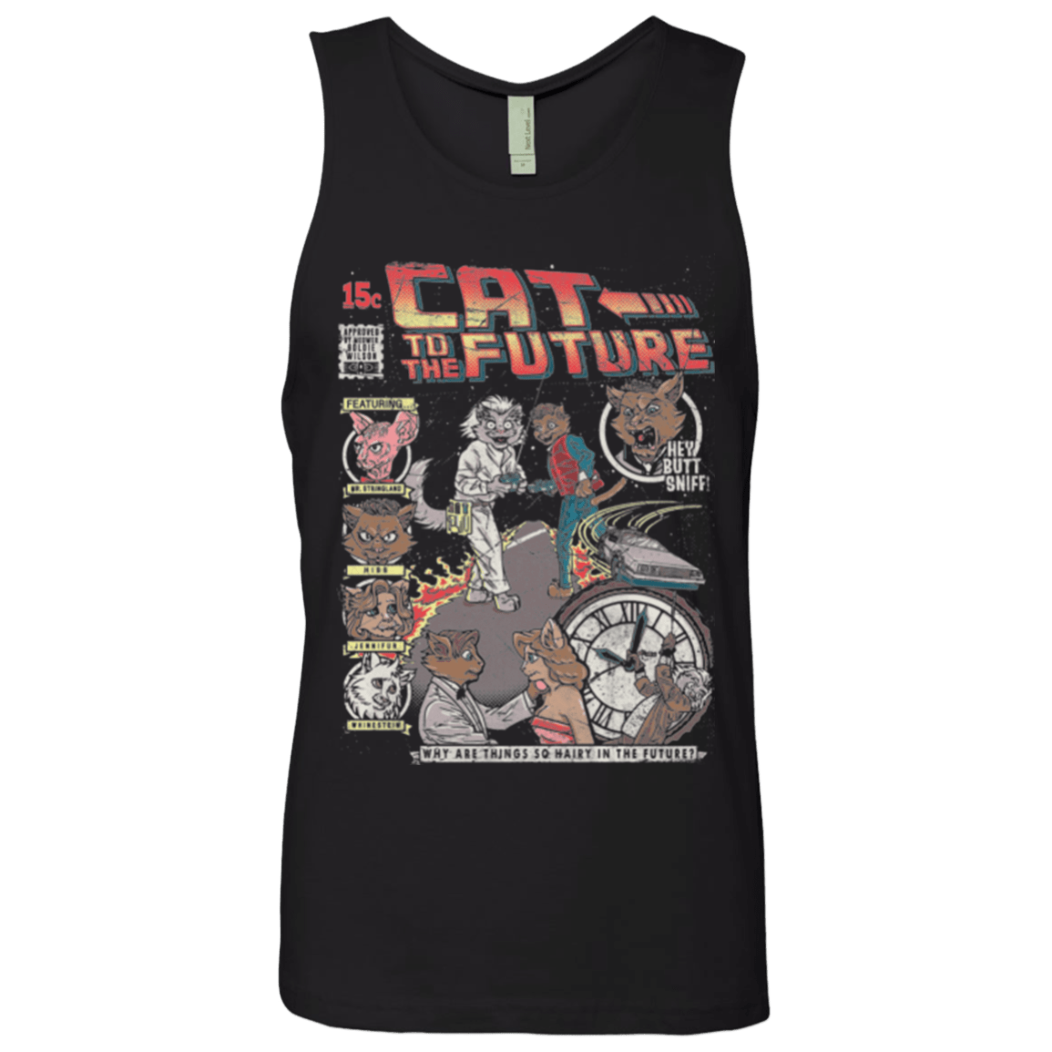 T-Shirts Black / Small CAT TO THE FUTURE Men's Premium Tank Top