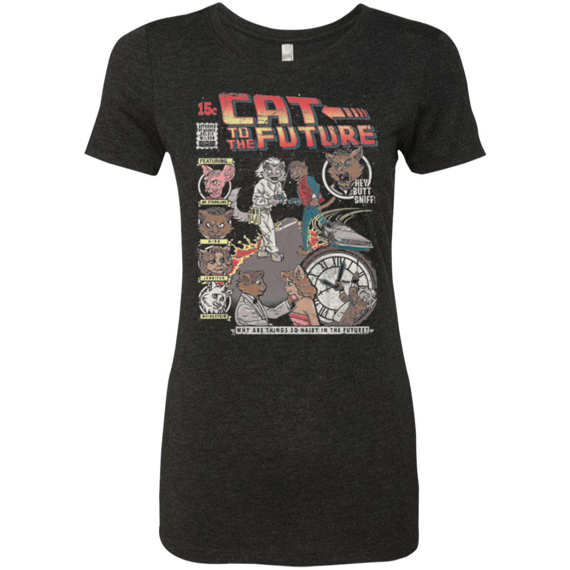 T-Shirts Vintage Black / Small CAT TO THE FUTURE Women's Triblend T-Shirt