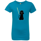 T-Shirts Turquoise / YXS Cat Vader Girls Premium T-Shirt