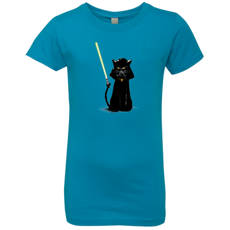T-Shirts Turquoise / YXS Cat Vader Girls Premium T-Shirt
