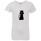 T-Shirts White / YXS Cat Vader Girls Premium T-Shirt