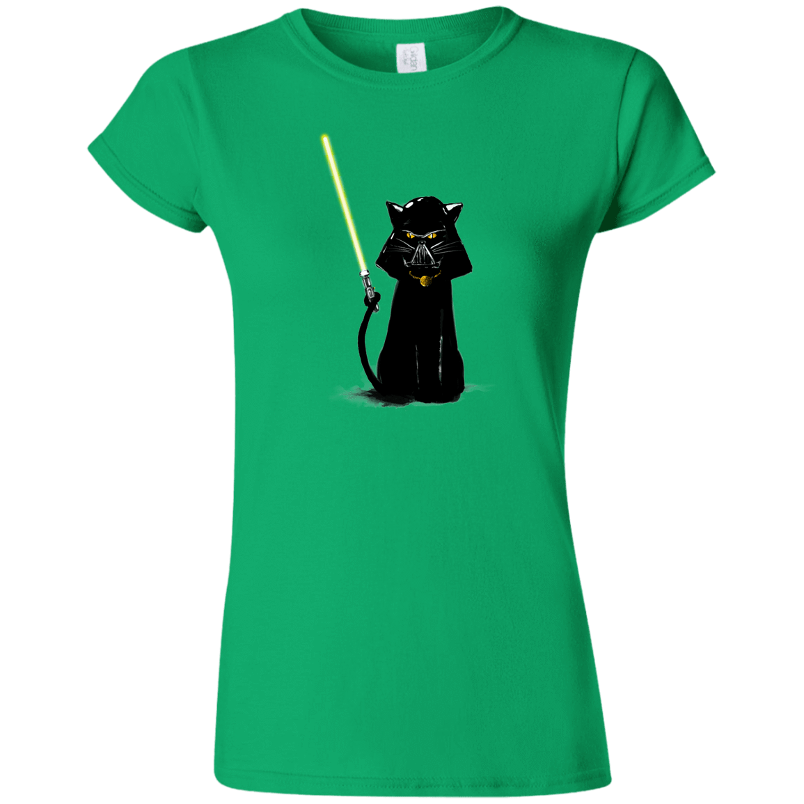 T-Shirts Irish Green / S Cat Vader Junior Slimmer-Fit T-Shirt