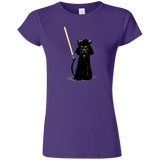 T-Shirts Purple / S Cat Vader Junior Slimmer-Fit T-Shirt