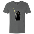 T-Shirts Heavy Metal / X-Small Cat Vader Men's Premium V-Neck