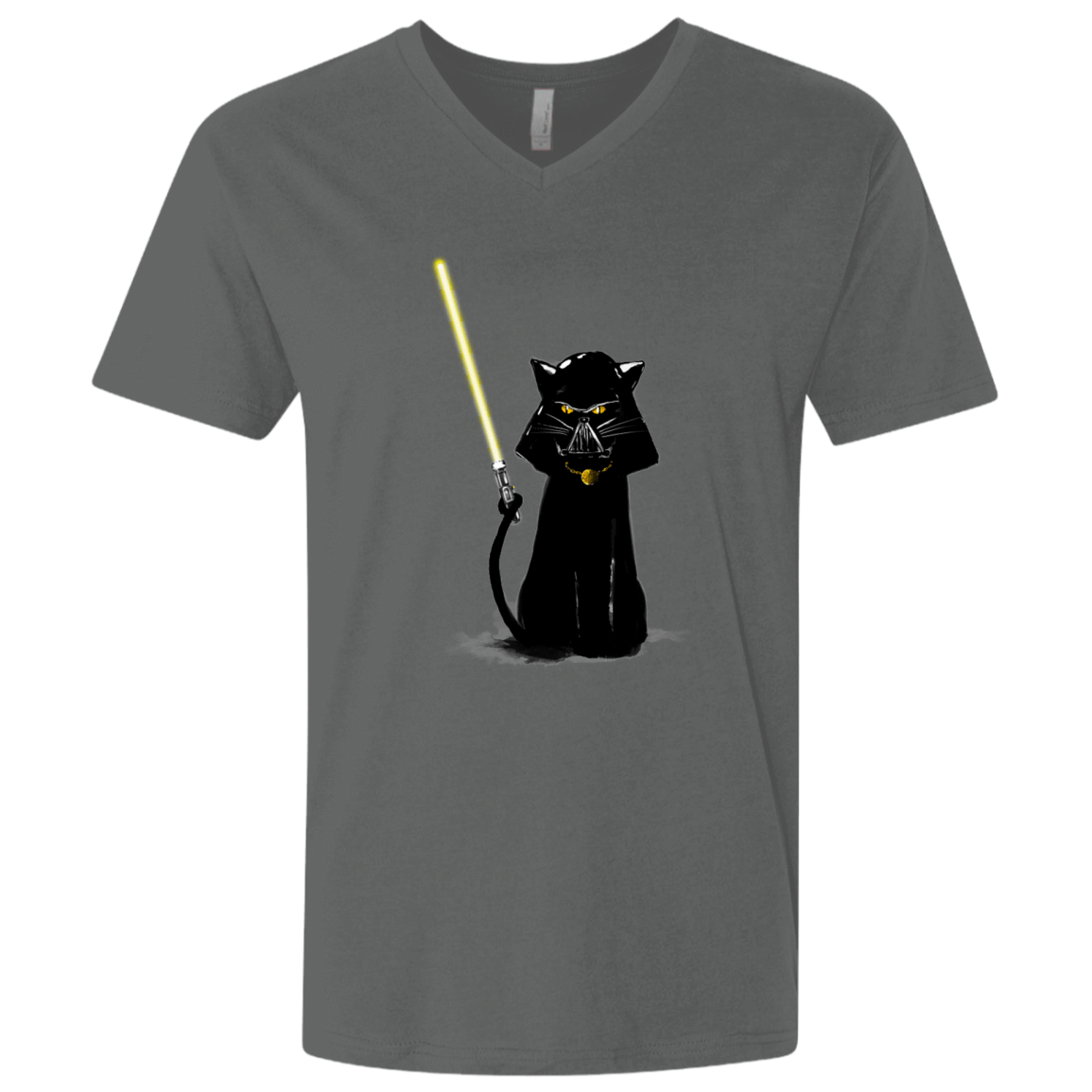 T-Shirts Heavy Metal / X-Small Cat Vader Men's Premium V-Neck