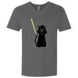 T-Shirts Heavy Metal / X-Small Cat Vader Men's Premium V-Neck